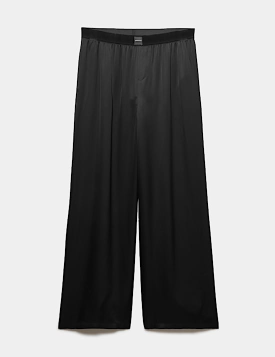 Satin Velvet Detail Pyjama Bottoms