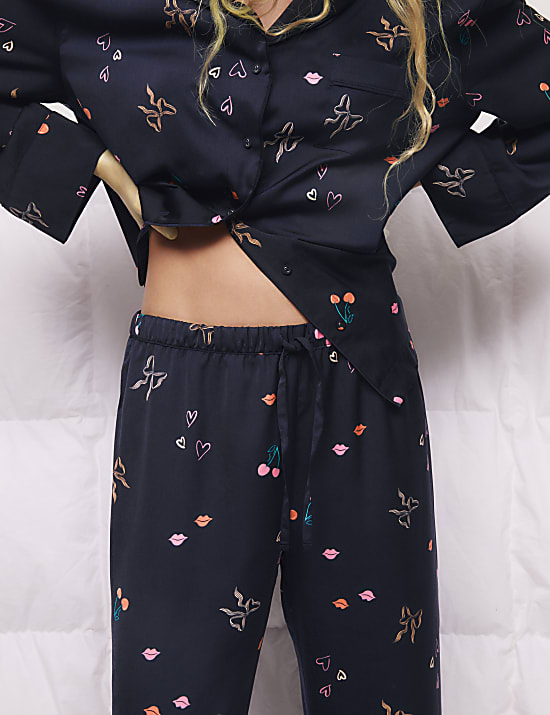 Ensemble pyjama Dream Satin™ à revers avec imprimé