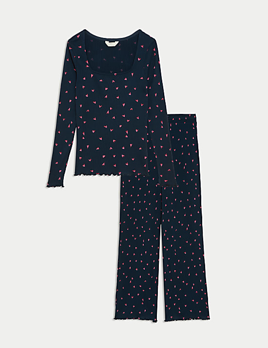 Cool Comfort&trade; Printed Ribbed Pyjama Set