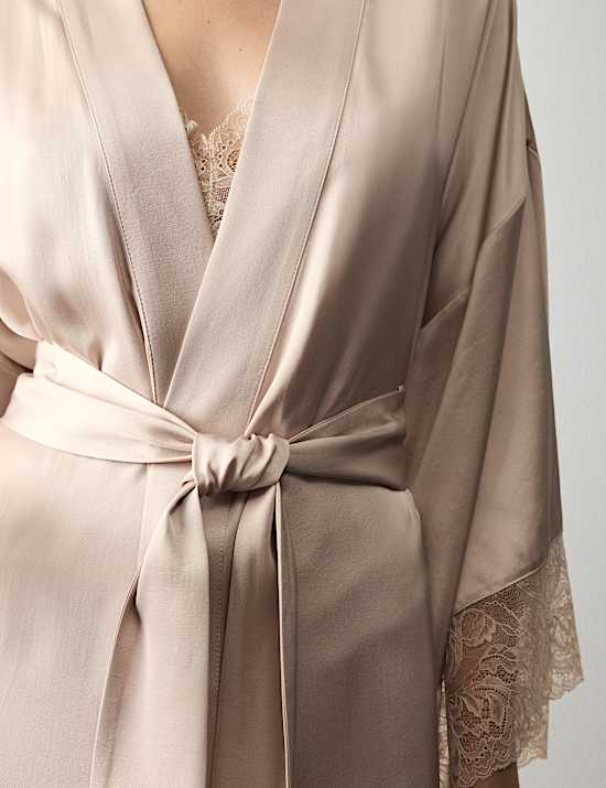 Satin Lace Long Wrap