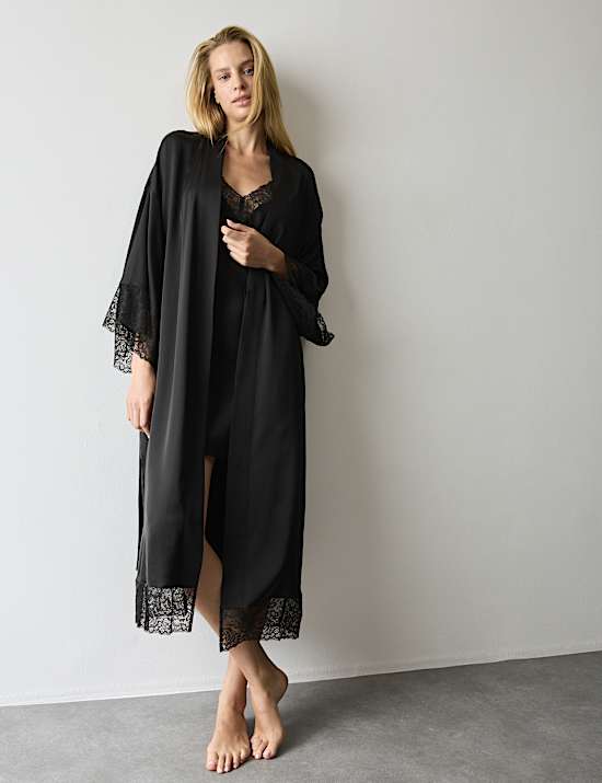 Satin Lace Long Wrap
