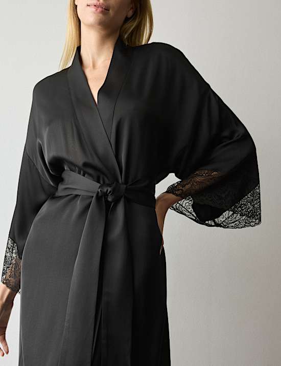 Satin Lace Long Wrap