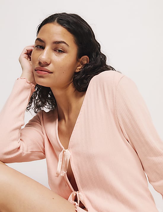 Cotton Rich Ribbed Shortie Set