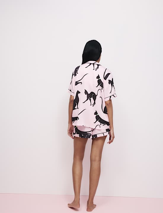 The Cat Print Shortie Set