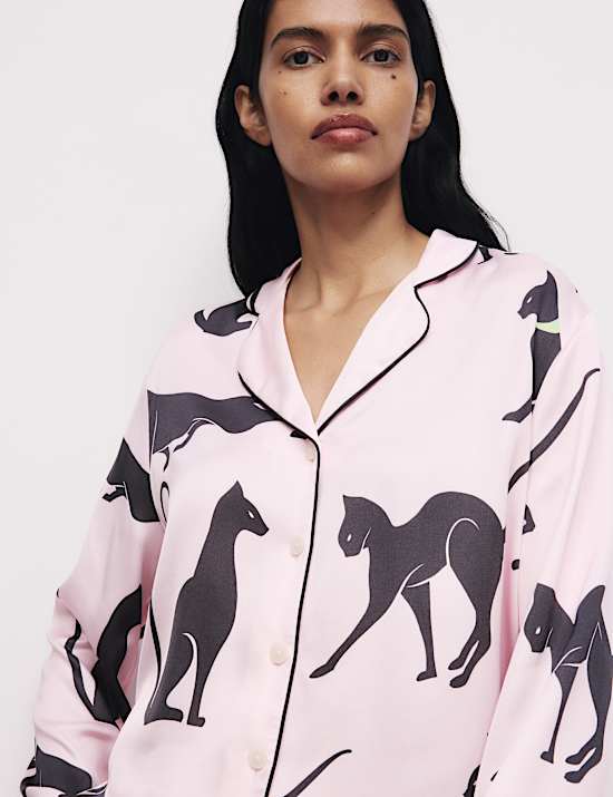 The Cat Print Pyjama Set