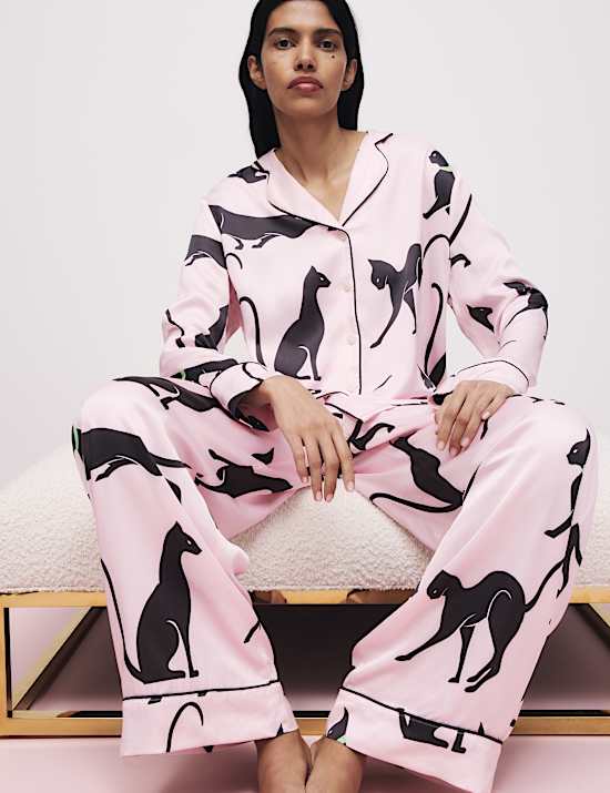 The Cat Print Pyjama Set