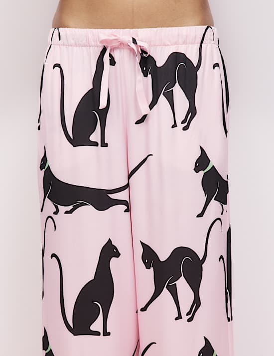 The Cat Print Pyjama Set