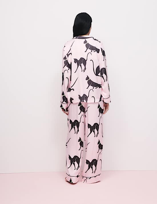 The Cat Print Pyjama Set