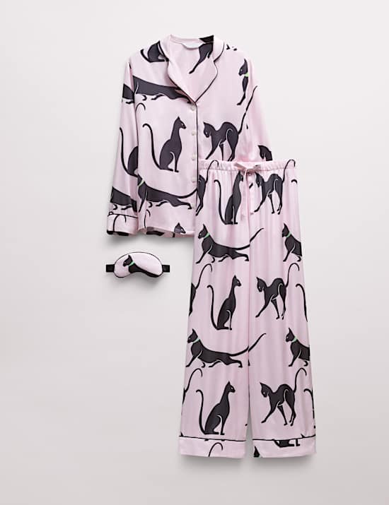 The Cat Print Pyjama Set