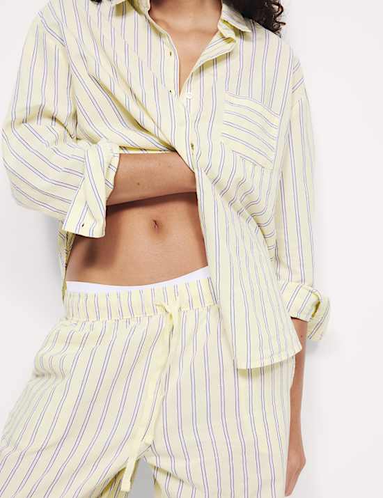 Pure Cotton Cambric Striped Pyjama Set