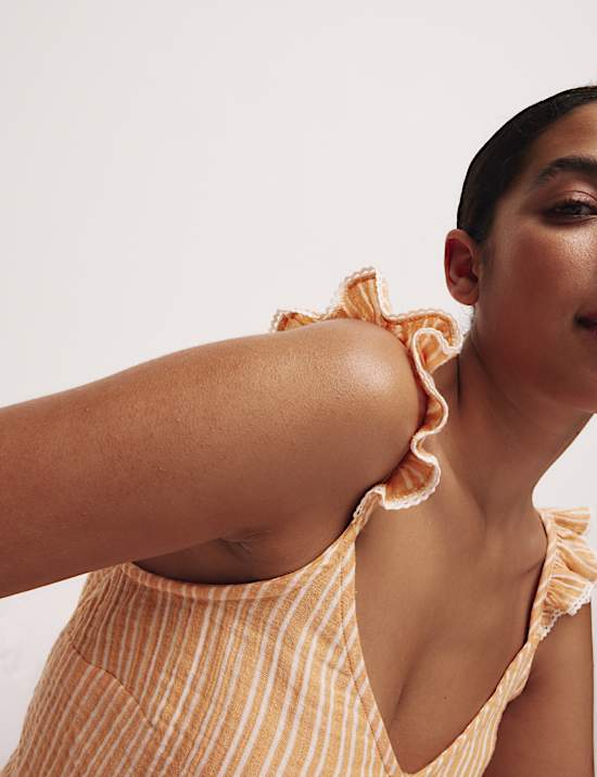 Ριγέ σετ με σορτς Cool Comfort™ από μουσελίνα