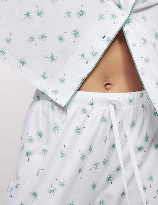 Pyjama en coton et modal avec imprimé