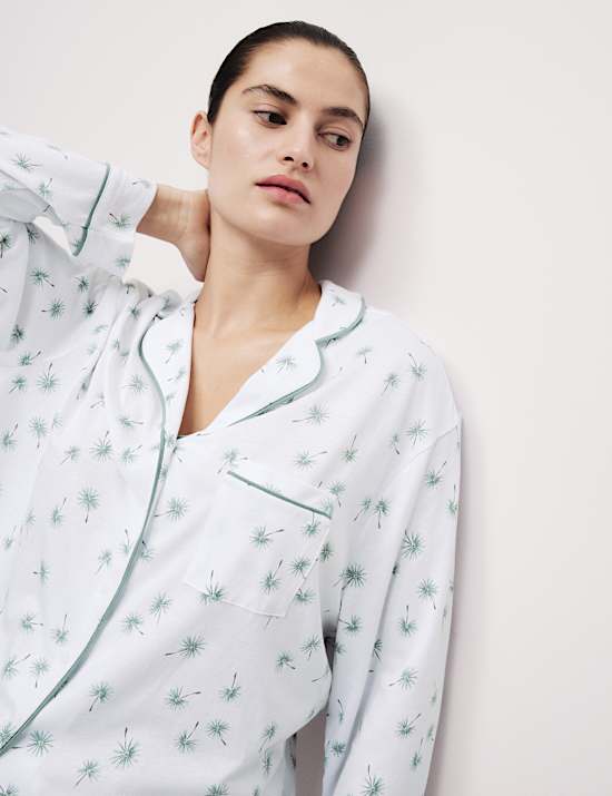 Pyjama en coton et modal avec imprimé