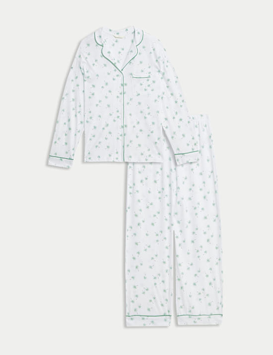 Pyjama en coton et modal avec imprimé