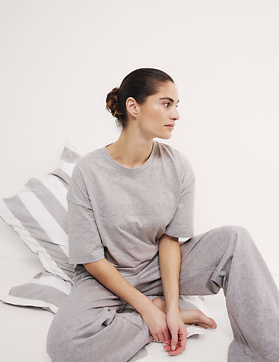 Cotton Rich Slogan Pyjama Set