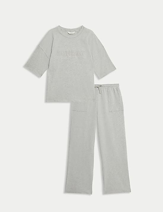 Cotton Rich Slogan Pyjama Set