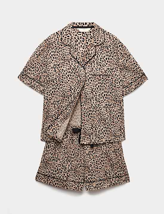 Pure Cotton Printed Revere Shortie Set