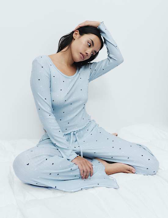 Pointelle Printed Pyjama Set