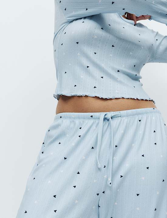 Pointelle Printed Pyjama Set