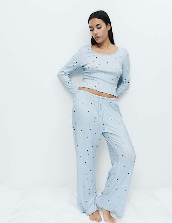 Pointelle Printed Pyjama Set