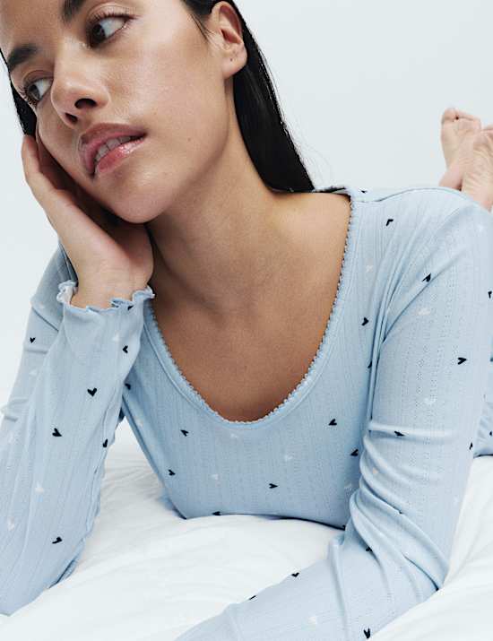 Pointelle Printed Pyjama Set