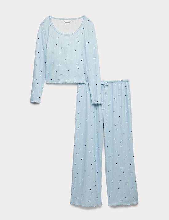 Pointelle Printed Pyjama Set