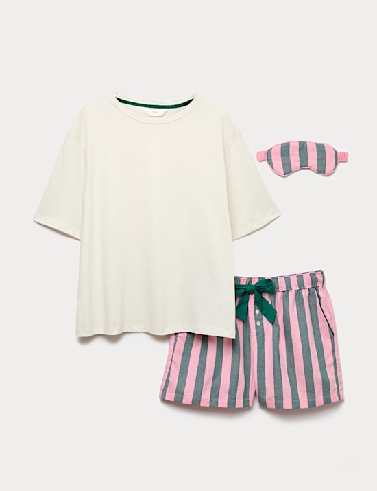 Pure Cotton Striped Short Pyjama Set