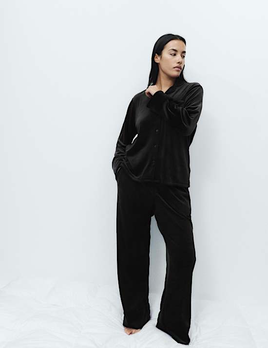 Velours-Schlafanzugset