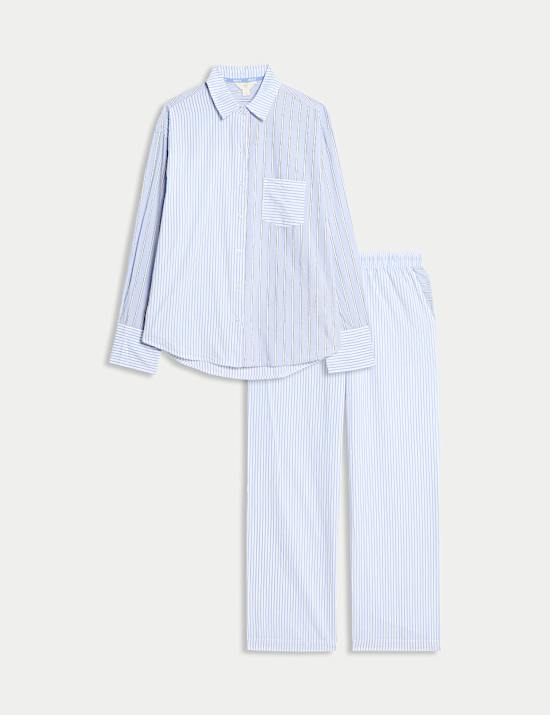 Cool Comfort&trade; Pure Cotton Striped Pyjama Set