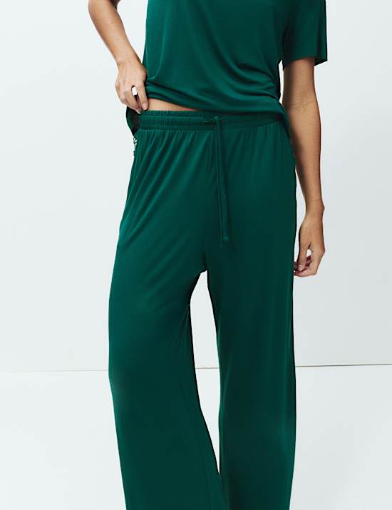 Viscose Lace Trim Pyjama Set