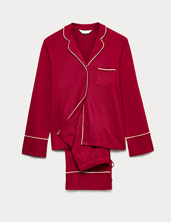 Ensemble pyjama en coton et modal à revers