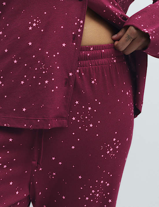 Cotton Modal Printed Revere Pyjama Set