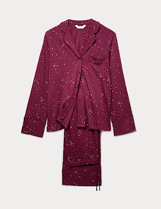 Cotton Modal Printed Revere Pyjama Set