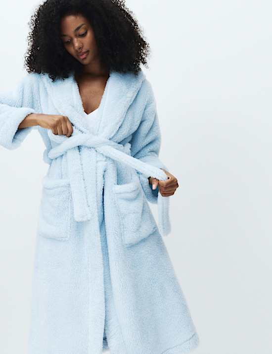 Robe de chambre en polaire à capuche