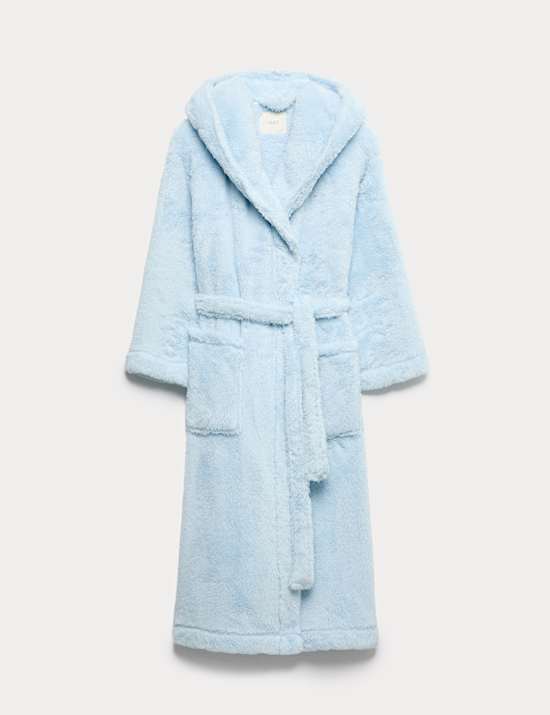Robe de chambre en polaire à capuche