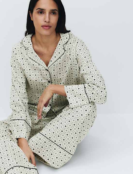 Pure Cotton Sateen Printed Pyjama Set