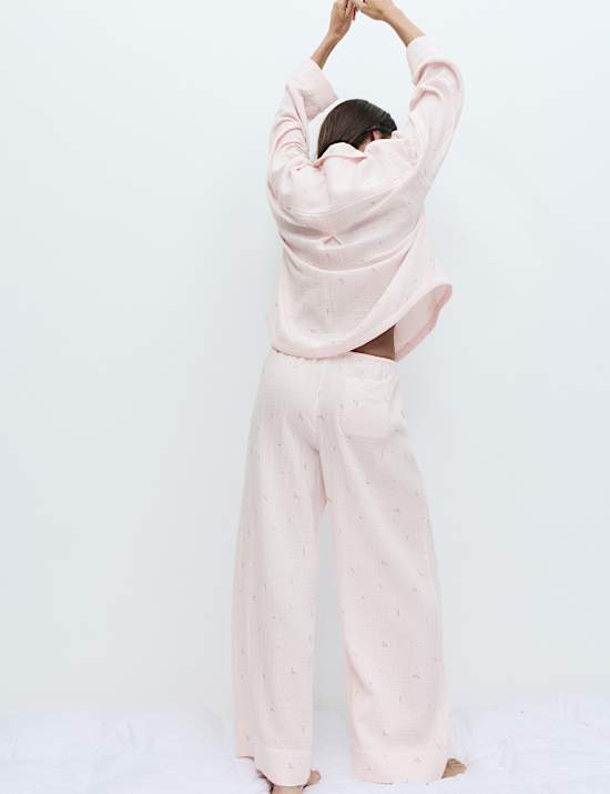 Pure Cotton Muslin Floral Pyjama Set