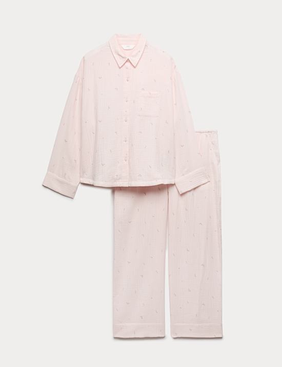 Pure Cotton Muslin Floral Pyjama Set