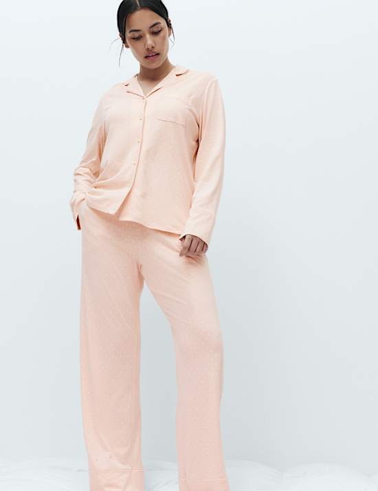 Cotton Modal Printed Revere Pyjama Set