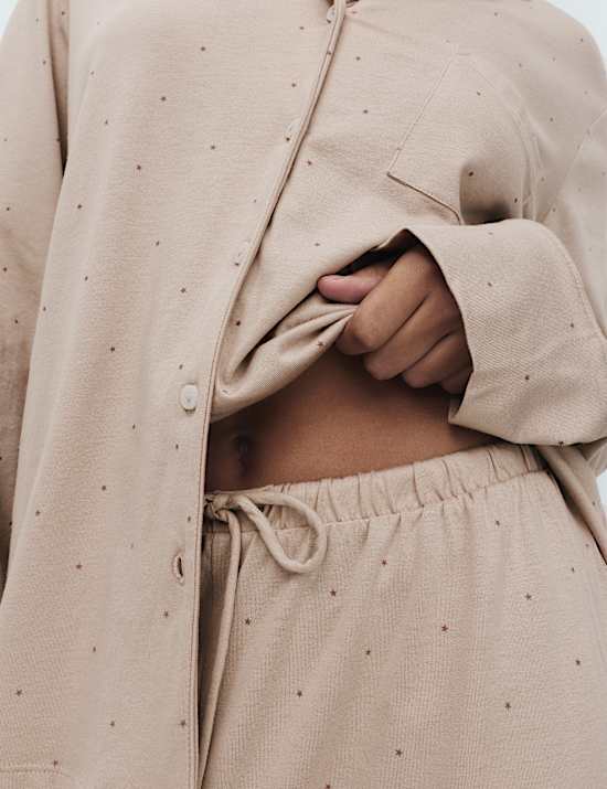 Cotton Modal Printed Revere Pyjama Set