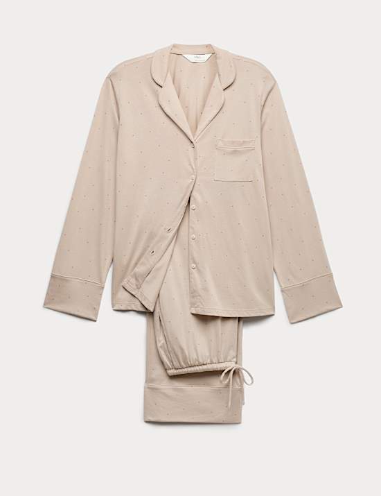 Cotton Modal Printed Revere Pyjama Set