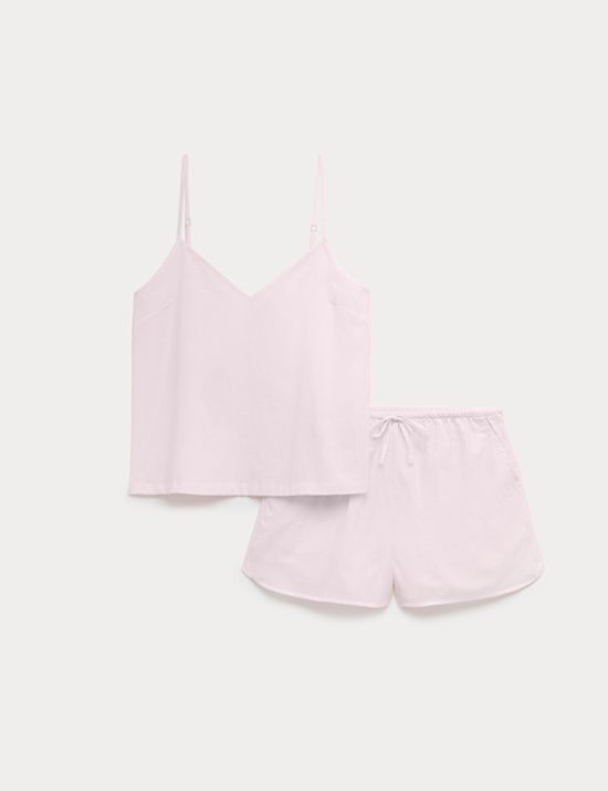 Pijama corto estilo camisola de rayas tejido