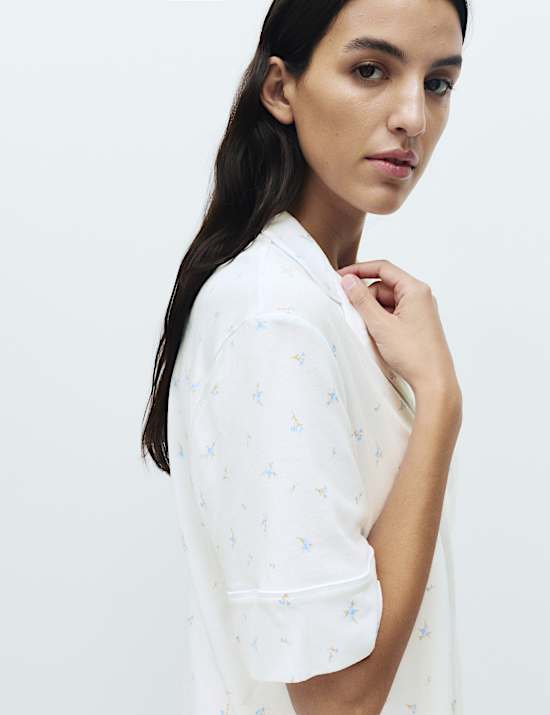 Conjunto corto Revere de algod&oacute;n modal estampado