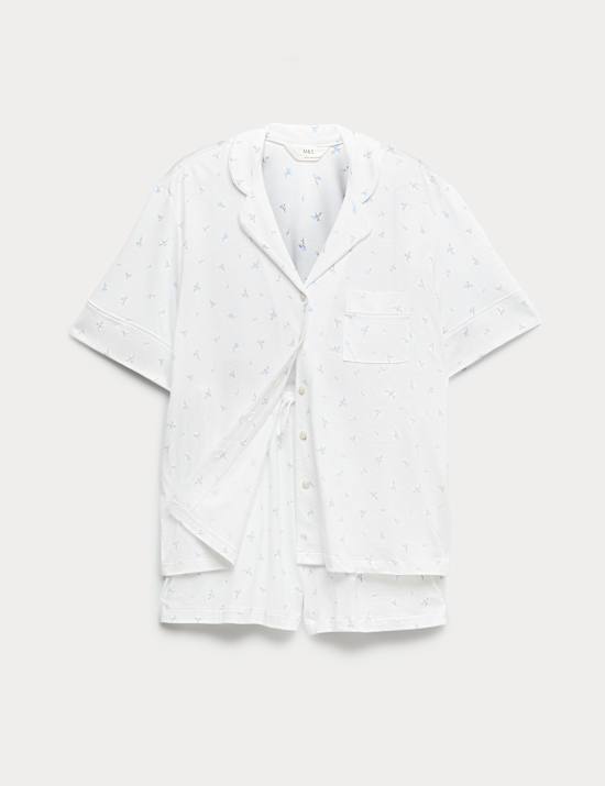 Conjunto corto Revere de algod&oacute;n modal estampado