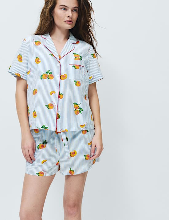 Pure Cotton Printed Shortie Set