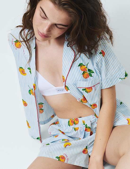 Pure Cotton Printed Shortie Set
