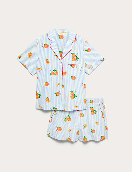 Pure Cotton Printed Shortie Set