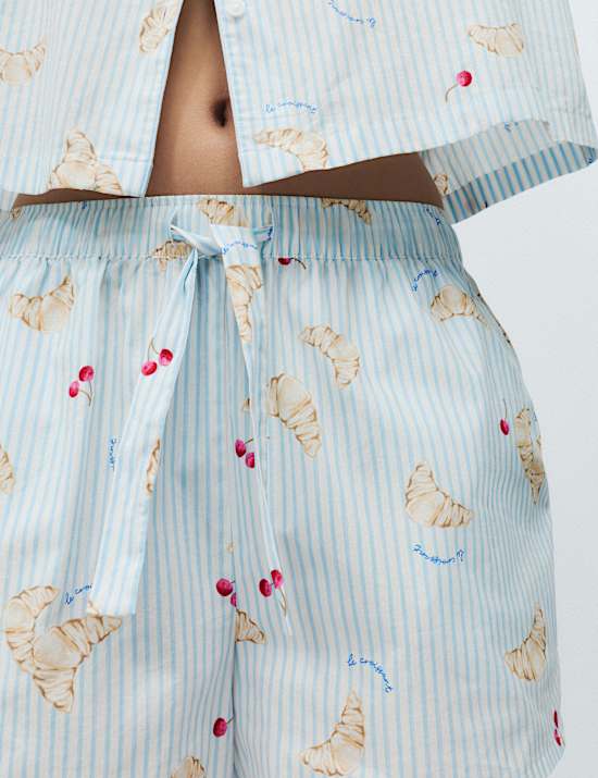 Pure Cotton Printed Shortie Set