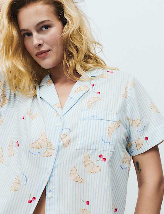 Pure Cotton Printed Shortie Set