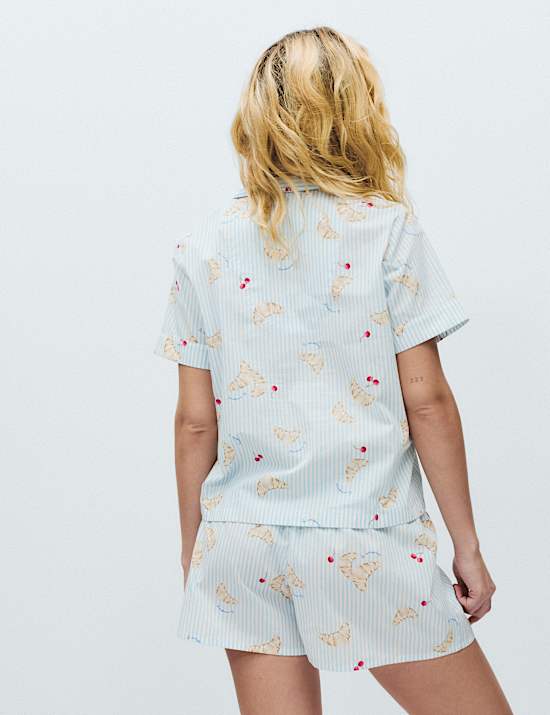 Pure Cotton Printed Shortie Set